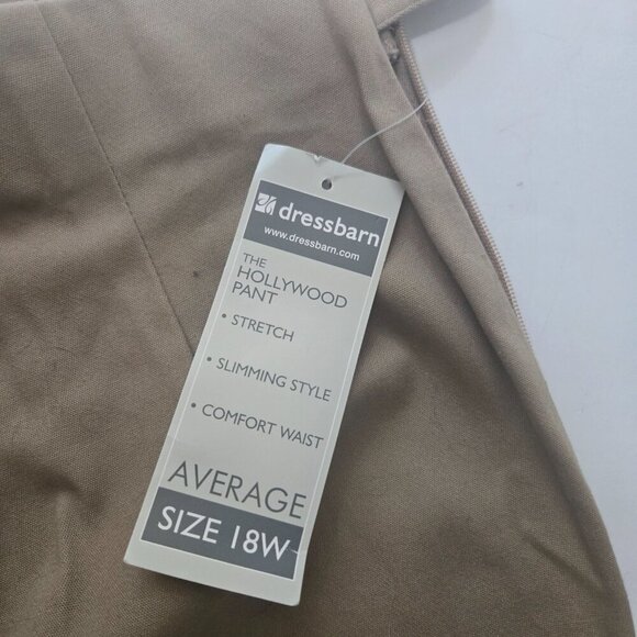 NWT Dress Barn Hollywood Pant Slimming Khaki Stretch Sz 18W - Picture 6 of 9